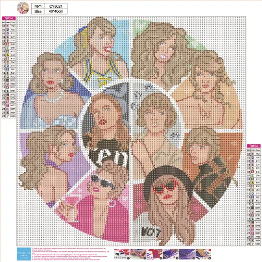Home Taylor Swift Handmade DIY art diamond painting40×40