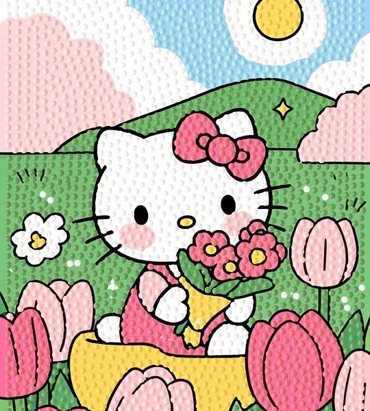 Home Kitty Children's Cartoon Diamond Painting 17×22