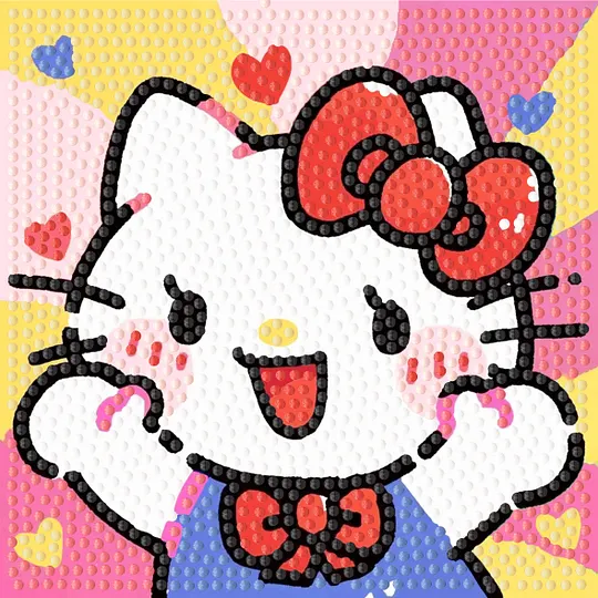 Home Kitty Children's Cartoon Diamond Painting 15 x 15